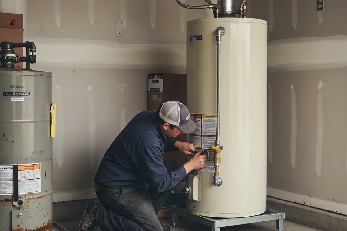 Water heater and shutoff valve replacement in Latham